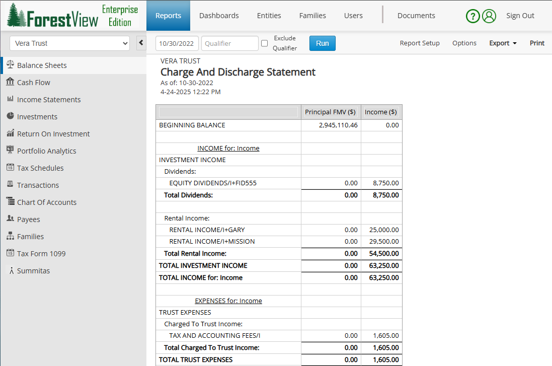 Accounting Services Screenshot
